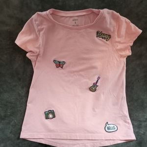 Pre loved Carter's girl size 8 pink shirt.